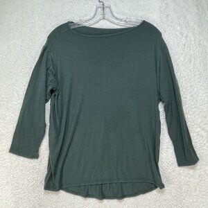 Kinesis Womens Size Small Long Sleeve Boat Neck Green Top